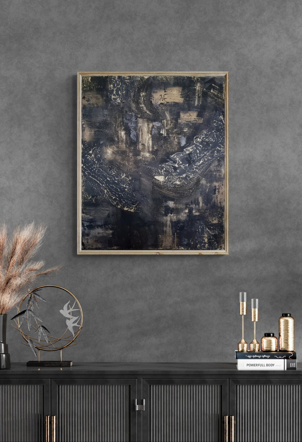 'Obsidian Nights' Original Abstract Art On Canvas